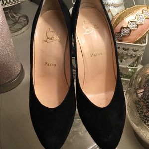 Authentic Christian Louboutin Black Suede Pumps